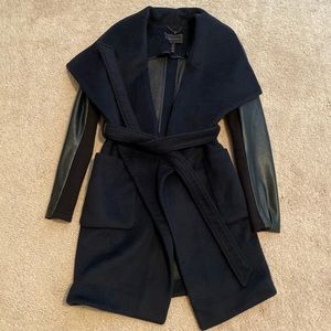 BCBG Maxazria Wool Blend Coat Wrap Coat